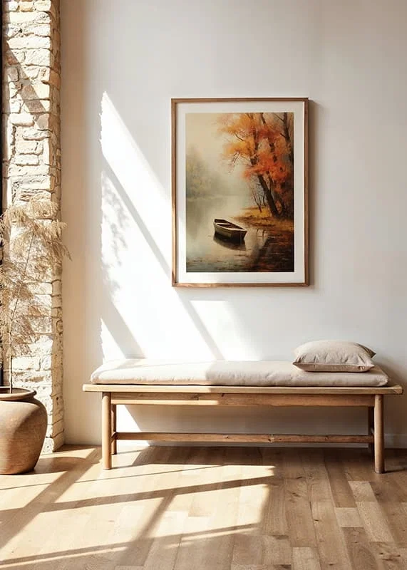 Poster Rowing Boat In Autumn crossfade