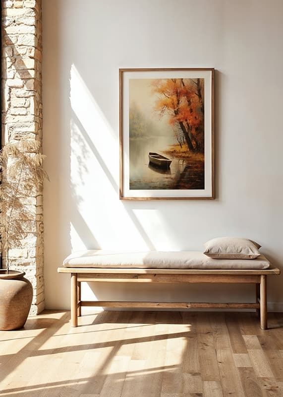 Póster Rowing Boat In Autumn crossfade