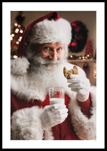 Poster Santa Cookie And Milk