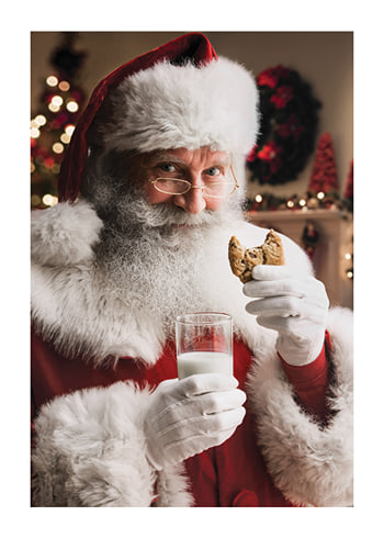 Poster Santa Cookie And Milk