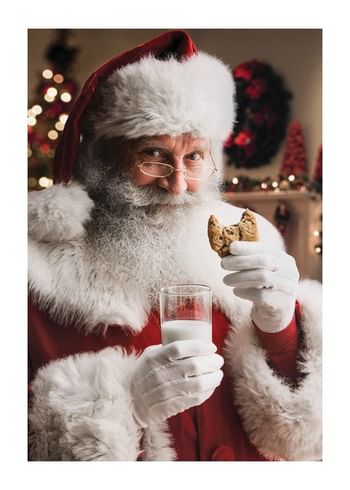 Plakat Santa Cookie And Milk