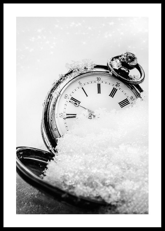 Clock In Snow-12