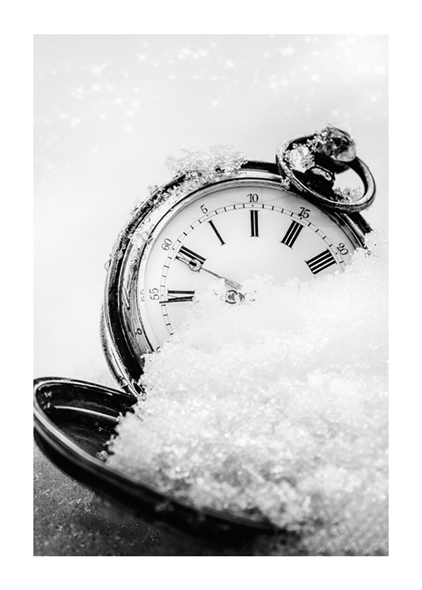 Plakāts Clock In Snow