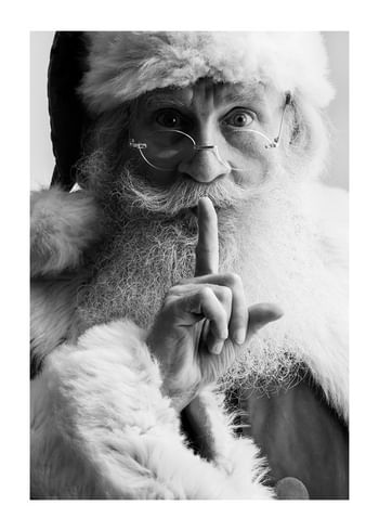 Plagát Santa Be Quiet B&W