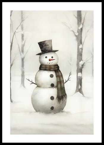 Poster Winter Snowman