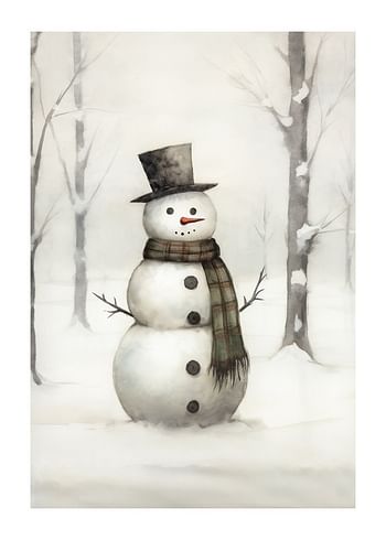 Poster Winter Snowman