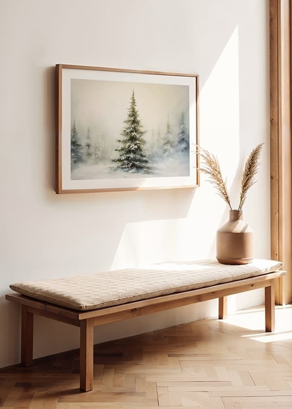 Plakāts Winter Morning Pine Tree crossfade