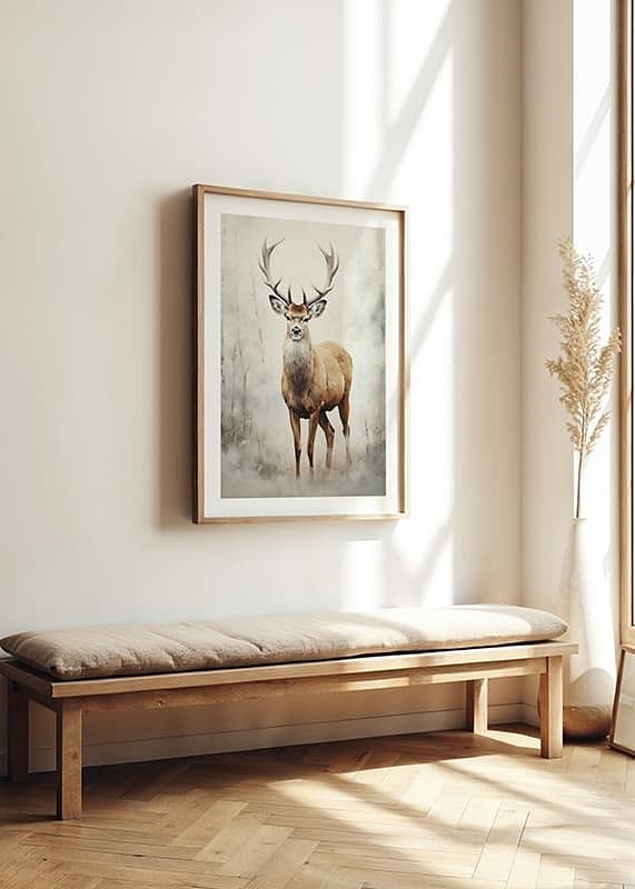 Watercolor Painted Deer-12