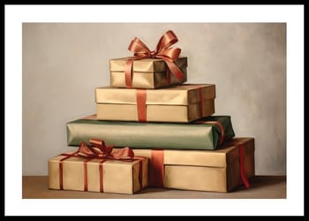 Poster Pile Of Christmas Gifts No1