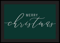 Joulutervehdys valkoisella kirjoitustyylillä tummanvihreällä taustalla-4