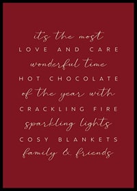 Quotes about winter and Christmas on burgundy background in light text-6