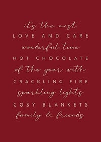 Quotes about winter and Christmas on burgundy background in light text-7