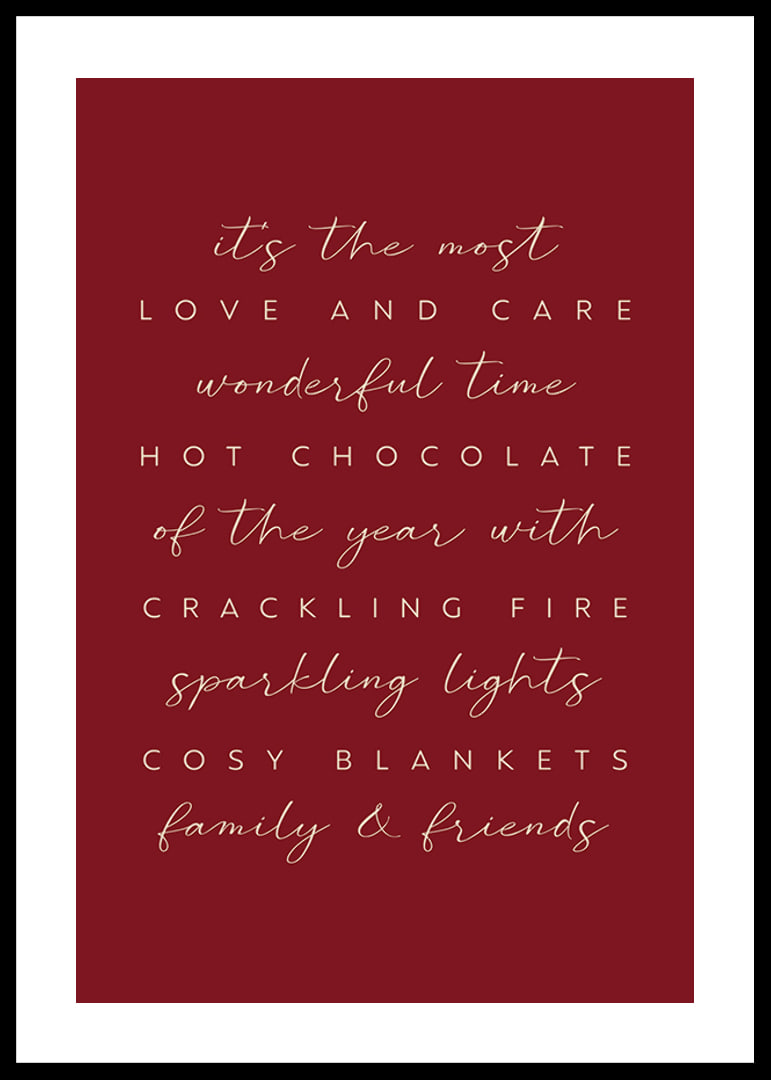 Quotes about winter and Christmas on burgundy background in light text-12
