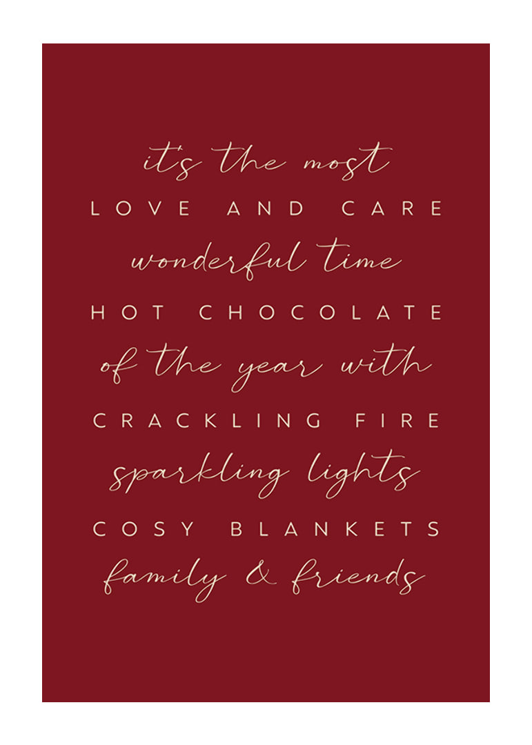 Quotes about winter and Christmas on burgundy background in light text-12
