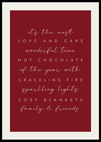 Quotes about winter and Christmas on burgundy background in light text-2