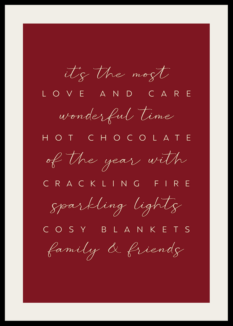 Quotes about winter and Christmas on burgundy background in light text-12