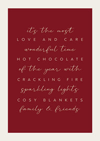 Quotes about winter and Christmas on burgundy background in light text-3