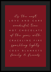 Quotes about winter and Christmas on burgundy background in light text-4