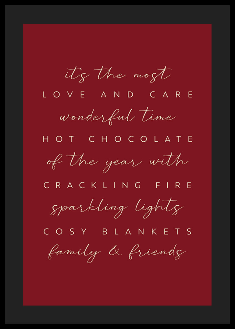 Quotes about winter and Christmas on burgundy background in light text-12