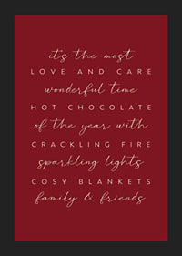 Quotes about winter and Christmas on burgundy background in light text-5