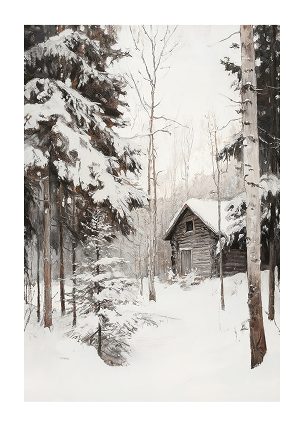 Plakāts Snowbound Cabin