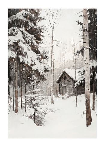 Poster Snowbound Cabin