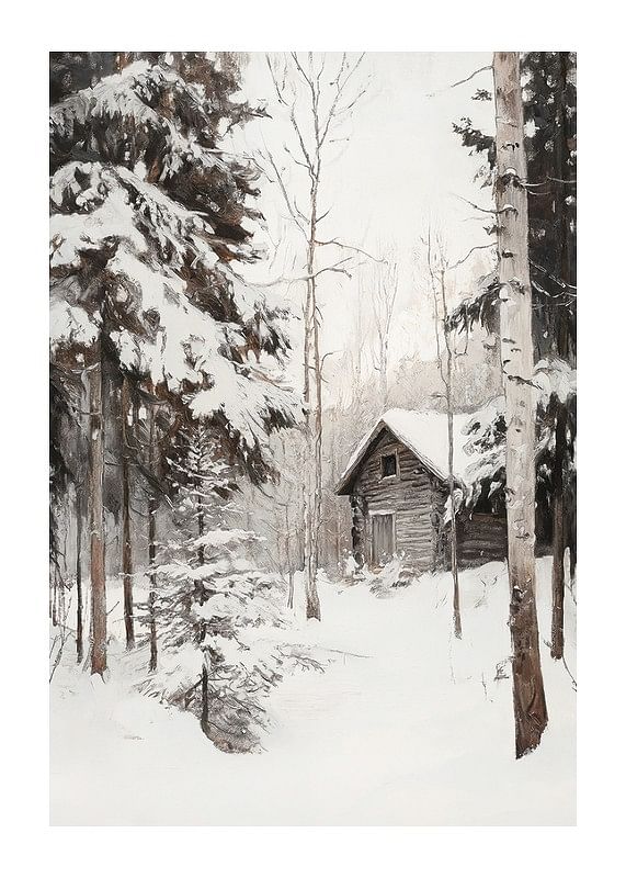 Plagát Snowbound Cabin