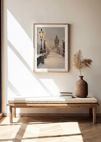 Poster met een winters schilderij van de Karelsbrug-4
