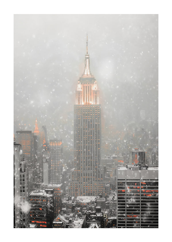 Plakāts Empire State In Winters Glow