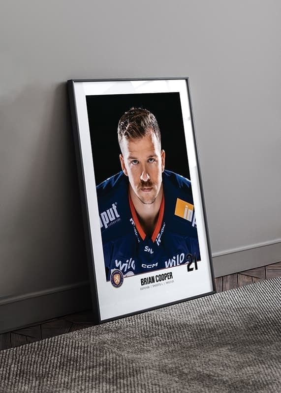 Poster Brian Cooper #21 Växjö Lakers 2023/2024 crossfade