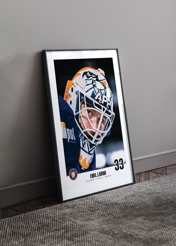 Poster Emil Larmi #33 Växjö Lakers 2023/2024 crossfade