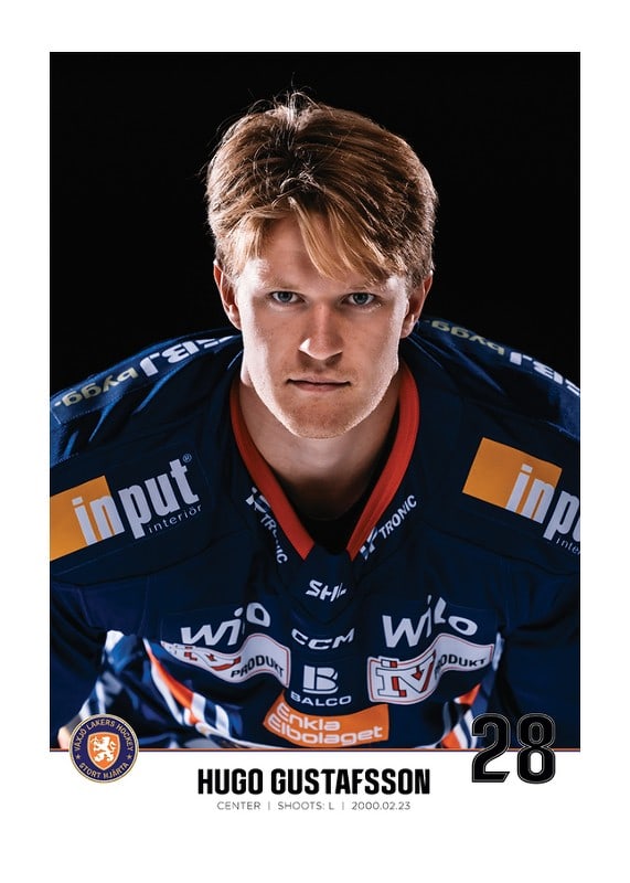 Poster Hugo Gustafsson #28 Växjö Lakers 2023/2024