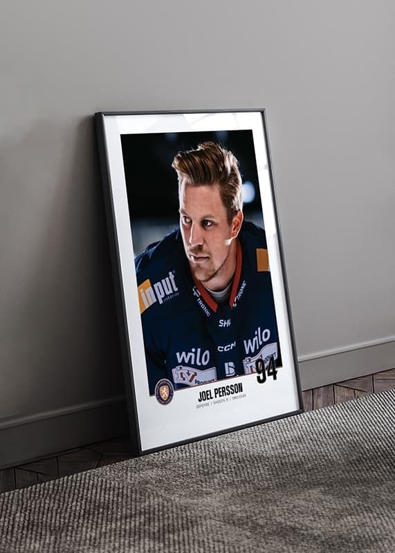 Poster Joel Persson #94 Växjö Lakers 2023/2024 crossfade
