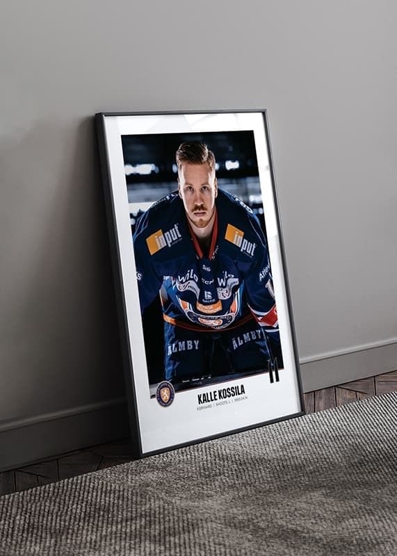 Poster Kalle Kossila #11 Växjö Lakers 2023/2024 crossfade