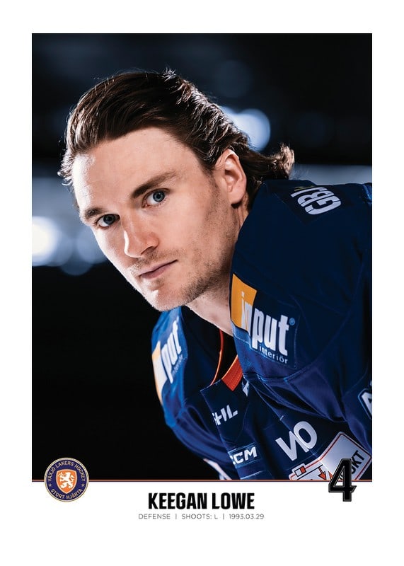 Poster Keegan Lowe #4 Växjö Lakers 2023/2024