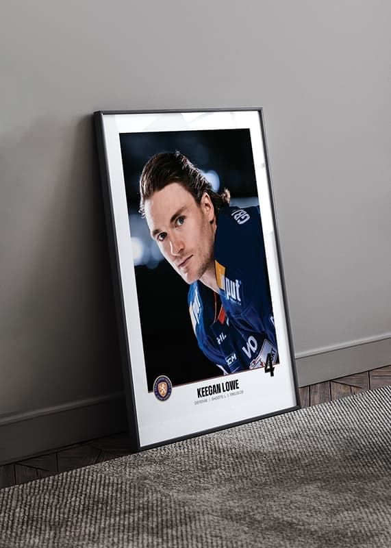 Poster Keegan Lowe #4 Växjö Lakers 2023/2024 crossfade