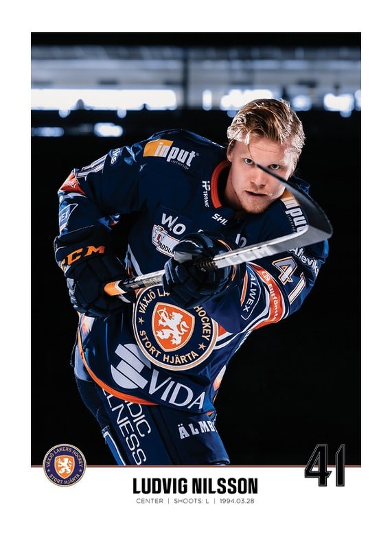 Poster Ludvig Nilsson #41 Växjö Lakers 2023/2024