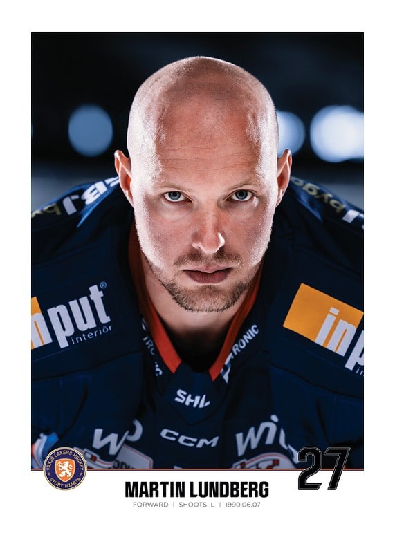 Poster Martin Lundberg #27 Växjö Lakers 2023/2024