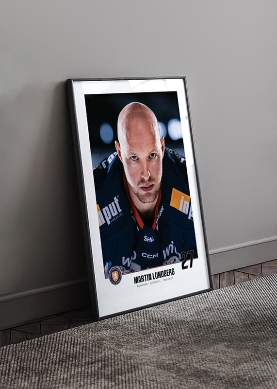 Poster Martin Lundberg #27 Växjö Lakers 2023/2024 crossfade