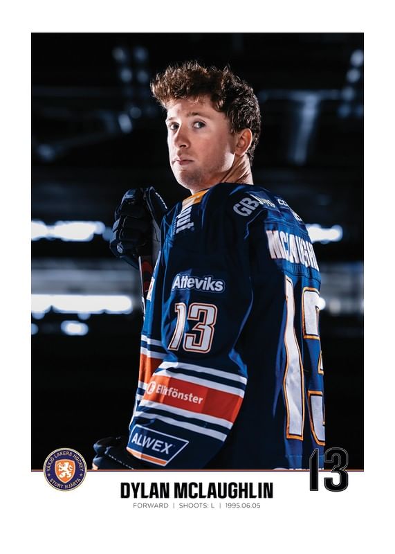Poster Dylan Mclaughlin #13 Växjö Lakers 2023/2024