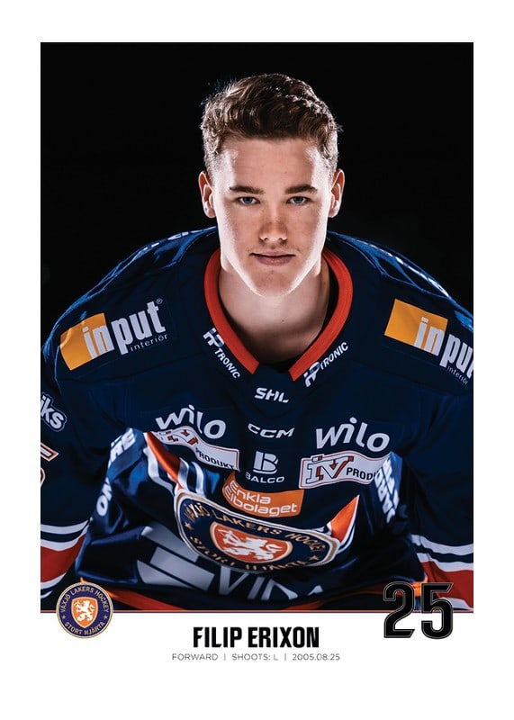 Poster Filip Erixon #25 Växjö Lakers 2023/2024