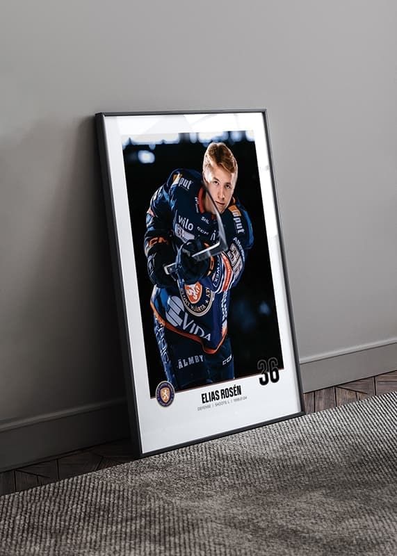 Poster Elias Rosén #36 Växjö Lakers 2023/2024 crossfade