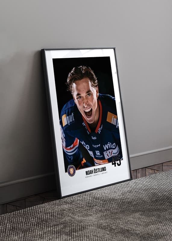 Poster Noah Östlund #45 Växjö Lakers 2023/2024 crossfade
