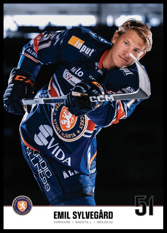 Emil Sylvegård #51 Växjö Lakers 2023/2024-12