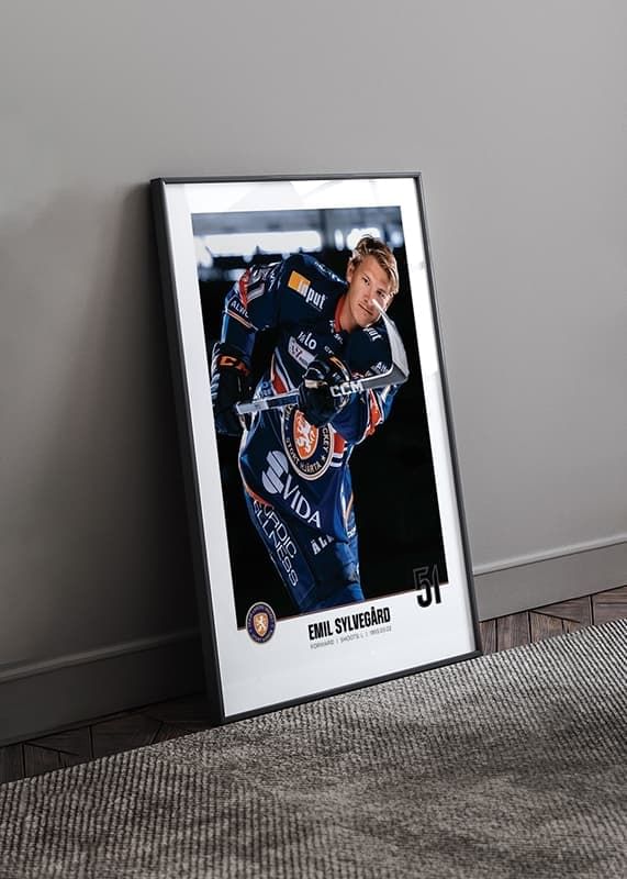 Poster Emil Sylvegård #51 Växjö Lakers 2023/2024 crossfade