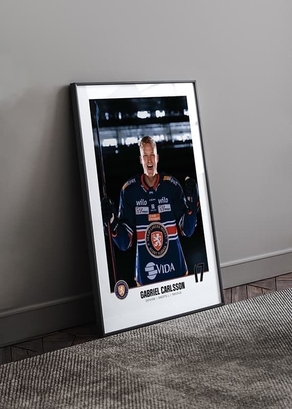 Poster Gabriel Carlsson #17 Växjö Lakers 2023/2024 crossfade
