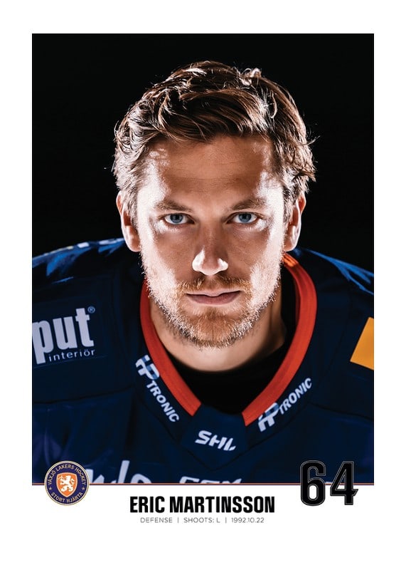Poster Eric Martinsson #64 Växjö Lakers 2023/2024