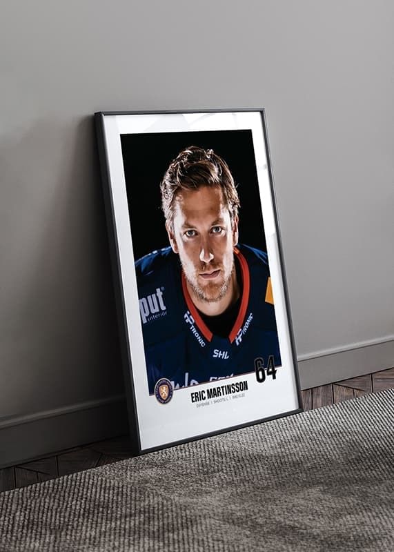 Poster Eric Martinsson #64 Växjö Lakers 2023/2024 crossfade