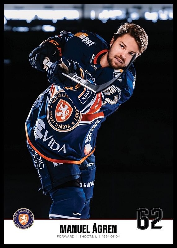 Manuel Ågren #62 Växjö Lakers 2023/2024-12