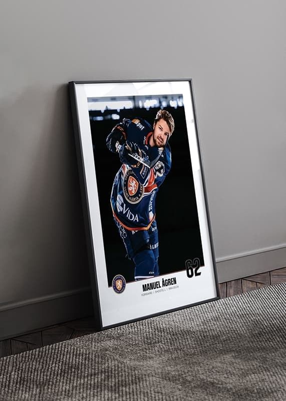Poster Manuel Ågren #62 Växjö Lakers 2023/2024 crossfade